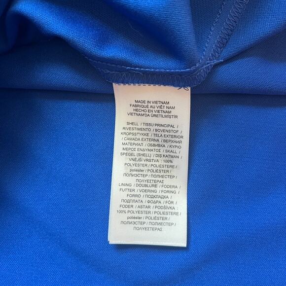 Lauren Ralph Lauren Rosslyn Twisted Front Balloon Long Sleeve Dress Royal Blue 6 - Picture 6 of 8